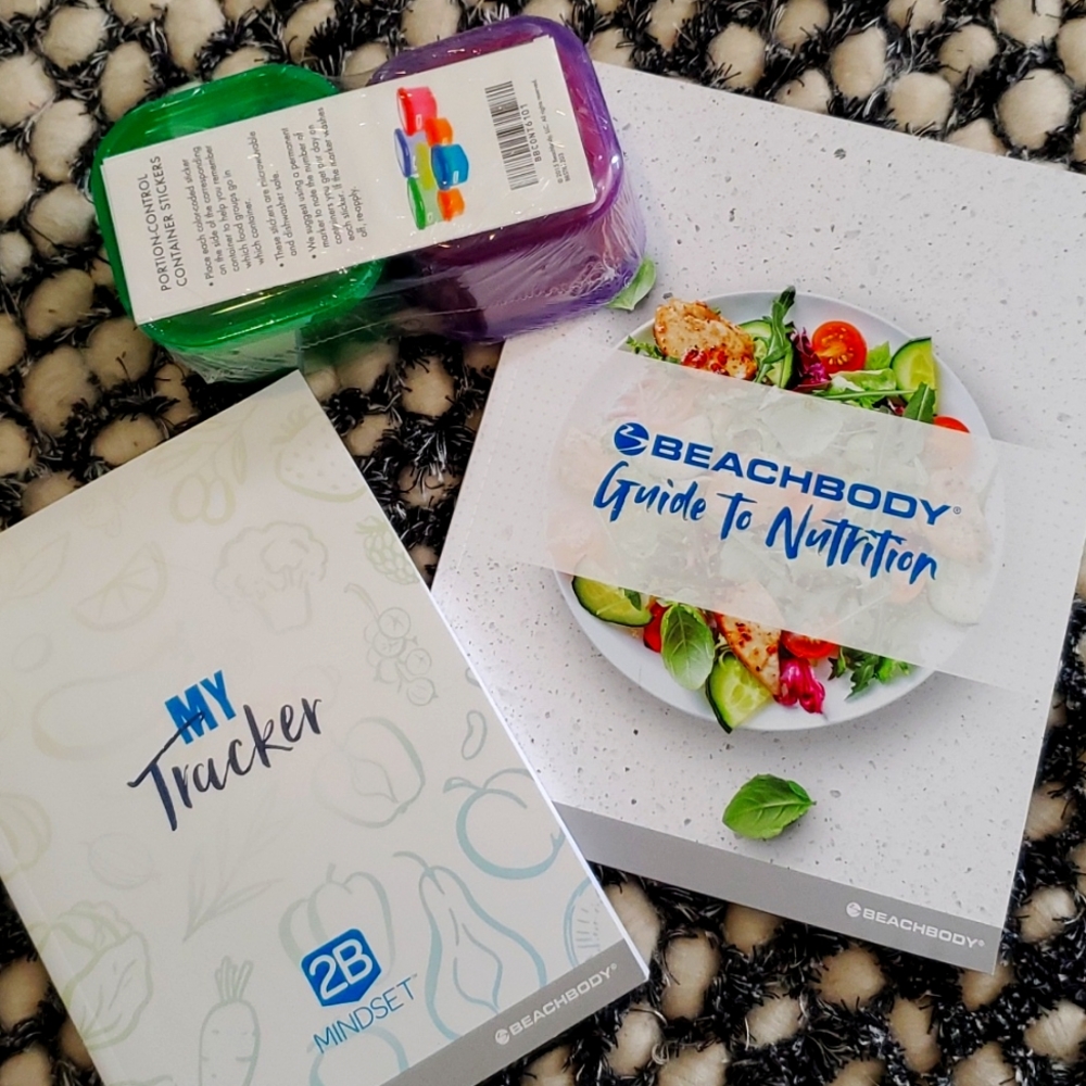 Beachbody Guide and 2B tracker with containers